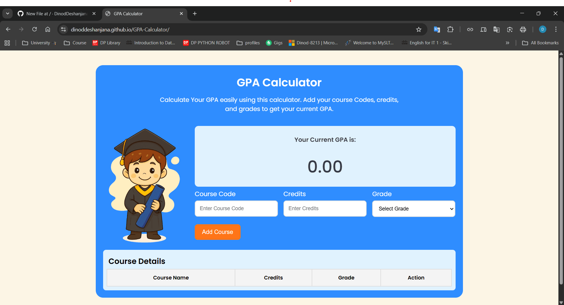 Simple GPA Calculator